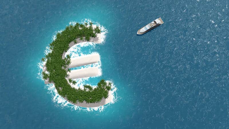 Island Depicting Offshore Banking