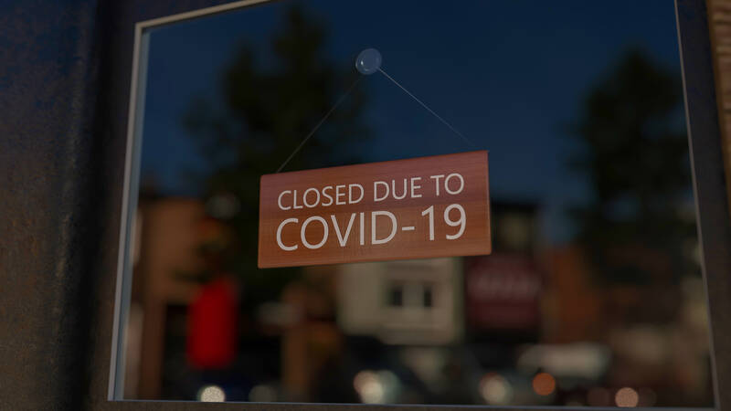 Closed Sign During Pandemic