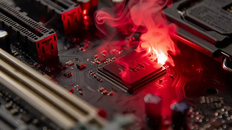 Burning Mother Board